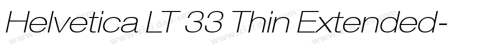 Helvetica LT 33 Thin Extended字体转换